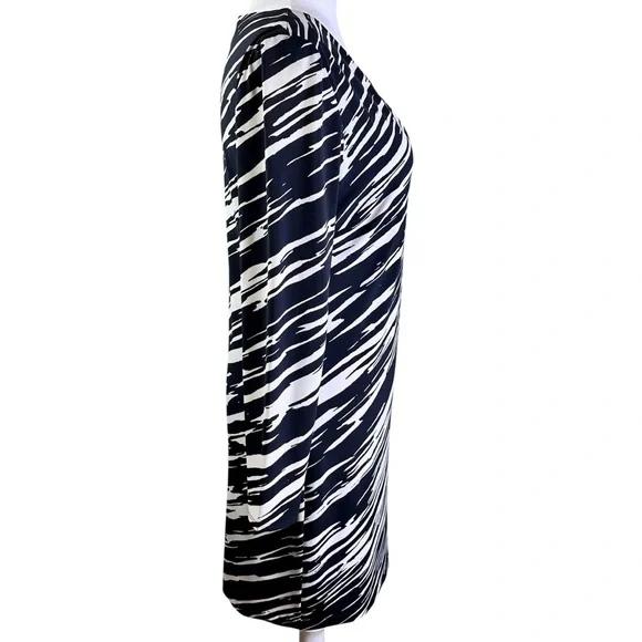Trina Turk Black and White Long Sleeve Dress - Picture 7 of 11